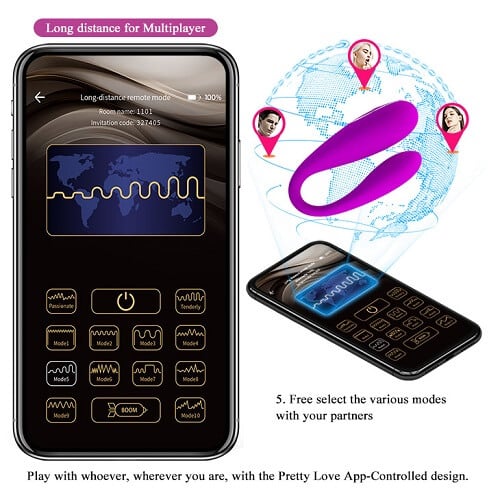 VIBRADOR PRETTY LOVE BLUETOOHT AUGUST ANDROID