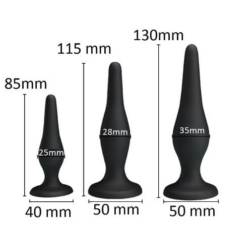 KIT ANAL NEGRO 3 PIEZAS